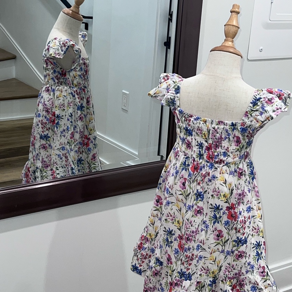 Floral Ruffle Sleeve Dress - Picture 3 of 5